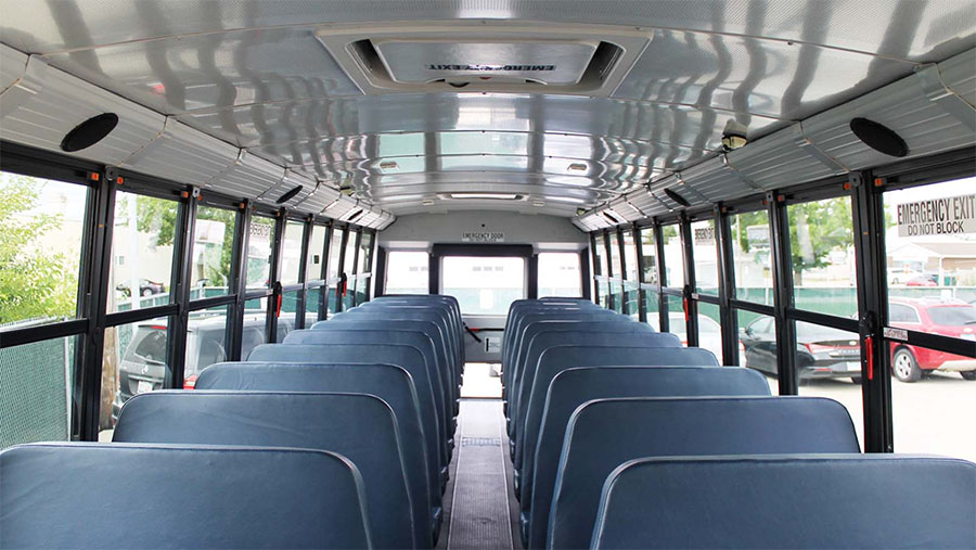 School bus interior